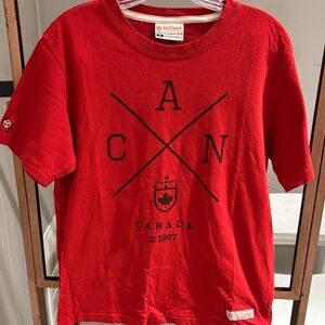 Red Canada T-shirt size small. Short sleeve. Cotton. EUC. No holes, stains